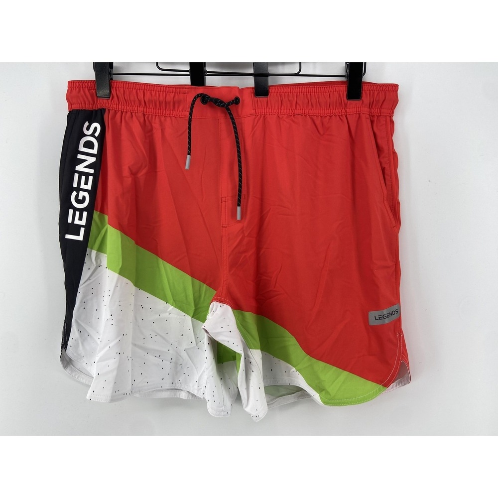 Legends Shorts Mens‎ 2XL Multicolor Colorblock 7" Luca Athletic Running Gym
